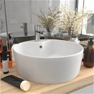 Detailed information about the product Luxury Wash Basin with Overflow Matt White 36x13 cm Ceramic