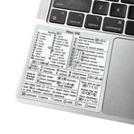 Detailed information about the product Mac OS (Ventura/Monterey/Big Sur/Catalina/Mojave) Keyboard Shortcuts M1/M2/Intel No-Residue Clear Vinyl Sticker Compatible With 13-16-inch MacBook Air And Pro (White)