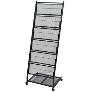 Magazine Rack 47.5x43x133 Cm Black A4