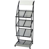 Detailed information about the product Magazine Rack 47x40x134 Cm Black And White A4