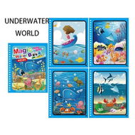 Detailed information about the product Magic Book Reusable Water Drawing Book Sensory Coloring Book Early Education Toys