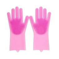 Detailed information about the product Magic SakSak Reusable Silicone Gloves Scrubber Cleaning Brush Heat Resistant