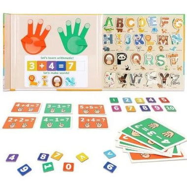 Magnetic Alphabet Letters Mathematics Educational Toy for Kids,Learn Addition and Subtraction Through Finger Recognition,Early Education Puzzle Gift