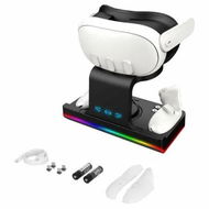 Detailed information about the product Magnetic Charging Station for Oculus/Meta Quest 3, Charging Dock for Quest 3 Headset and Controller with LED Indicator