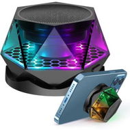 Detailed information about the product Magnetic Diamond Bluetooth Speaker, Small Wireless Speaker with Multi RGB Color Light Show, Portable Phone Stand for iPhone, Android