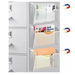 Magnetic File Holder 3 Pockets Organizer,Hanging Magazine Rack for File Cabinets Paper Holder,No Drilling Mail Organizer for Refrigerator Office,White. Available at Crazy Sales for $39.99