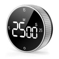 Detailed information about the product Magnetic Kitchen Timer for Cooking with Loud Alarm Large LED Display Rotating Countdown Pomodoro Timer,Preset 5/15/25 Mins Easy for Seniors and Kids