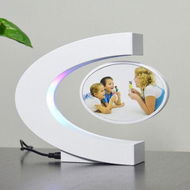 Detailed information about the product Magnetic Levitating Floating Photo Frame With Colourful LED Light Rotating Levitation Picture Frame Display For Room Decor Creative Gifts White