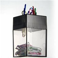 Detailed information about the product Magnetic Paper Clip Dispenser Small Clip Dispenser with Magnetic Top,Clear/Black For Desk,School,Office