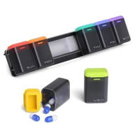 Detailed information about the product Magnetic Weekly Pill Organizer,Removable 7 Day 1 Time a Day Pill Box,Travel Pill Case,Once a Day Medicine Dispenser,Medication Holder Color Black