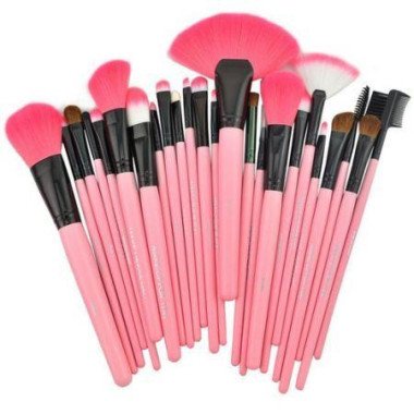 Make-up For You 24pcs Professional Cosmetic Makeup Brushes Set Kit Pink
