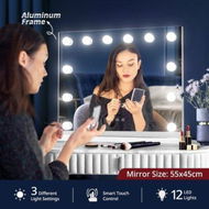 Detailed information about the product Makeup Mirror 12 LED Lights Vanity Mirror Adjustable Brightness Maxkon Hollywood Style