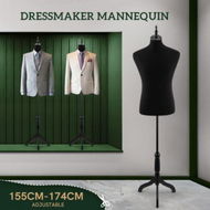 Detailed information about the product Male Mannequin Dress Form Torso Dressmakers Dummy Manikin Display Stand Tripod Base 155-174cm Black