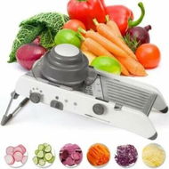 Detailed information about the product Mandoline Slicer Vegetable Julienner Stainless Steel Grater Adjustable Safe Blades Cutter Kitchen Prep Easy Clean