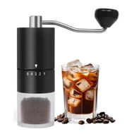 Detailed information about the product Manual Coffee Grinder With Ceramics Burr for Espresso,French Press,5 Adjustable Settings,Hand Coffee Grinder,Coffee Bean Grinders With Hand Crank (Black)