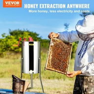 Detailed information about the product Manual Honey Extractor, 2/4 Frames Honey Spinner Extractor, Stainless Steel Beekeeping Extraction, Honeycomb Drum Spinner with Lid, Apiary Centrifuge Equipment with Height Adjustable Stand