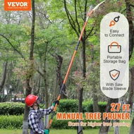 Detailed information about the product Manual Pole Saw, 2.24 m-8.24 m Extendable Tree Pruner, Sharp Steel Blade and Scissors High Branches Trimming, Branch Trimmer with Lightweight 8 Fiberglass Handles, for Pruning Palms and Shrubs