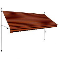 Detailed information about the product Manual Retractable Awning 300 Cm Orange And Brown
