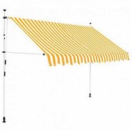 Detailed information about the product Manual Retractable Awning 300 Cm Yellow And White Stripes