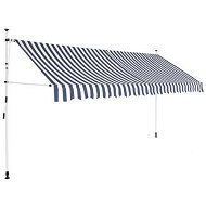 Detailed information about the product Manual Retractable Awning 350 cm Blue and White Stripes