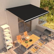 Detailed information about the product Manual Retractable Awning 400x300 cm Anthracite