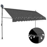 Detailed information about the product Manual Retractable Awning With LED 350 Cm Anthracite