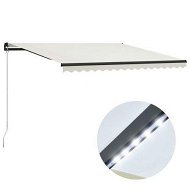 Detailed information about the product Manual Retractable Awning with LED 400x300 cm Cream