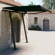 Detailed information about the product Manual Retractable Awning with Posts 3.5x2.5 m Anthracite