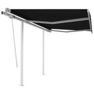 Detailed information about the product Manual Retractable Awning with Posts 3x2.5 m Anthracite