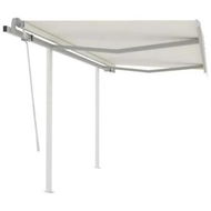 Detailed information about the product Manual Retractable Awning with Posts 3x2.5 m Cream