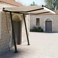 Detailed information about the product Manual Retractable Awning with Posts 3x2.5 m Cream