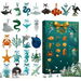 Marine Life Advent Christmas Calendar, 2D Acrylic Decor 24 Days Marine Creatures Ornament Creative Countdown Display Decoration. Available at Crazy Sales for $19.95