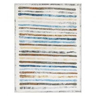 Detailed information about the product Marlow Floor Rug Short Pile Washable Carpet Soft Plush Non Slip Stripe 160x120