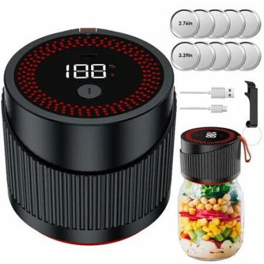 Mason Jar Vacuum Sealer Electric Mason Jar Vacuum Sealer Kit for Wide Mouth and Regular Mouth Mason Jars for Food Storage