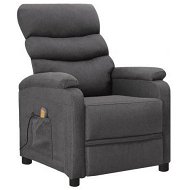 Detailed information about the product Massage Chair Dark Grey Fabric
