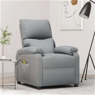 Detailed information about the product Massage Chair Light Grey Fabric