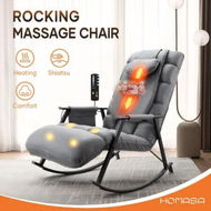 Detailed information about the product Massage Chair Rocking Sofa Recliner Armchair Full Body Massaging Seat Shiatsu Heated Relax Back Neck Shoulder Leg Massager Kneading Vibration Glider