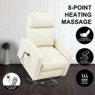 Detailed information about the product Massage Chair Sofa Recliner Armchair Single Electric Lift Power Riser Leather 8 Point Heated Massaging Relax Lounge Elderly Senior Bedroom Furniture