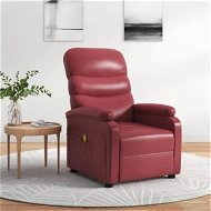 Detailed information about the product Massage Chair Wine Red Faux Leather