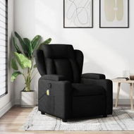 Detailed information about the product Massage Recliner Chair Black Fabric