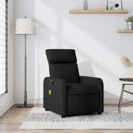 Detailed information about the product Massage Recliner Chair Black Fabric