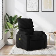 Detailed information about the product Massage Recliner Chair Black Fabric