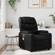 Detailed information about the product Massage Recliner Chair Black Faux Leather