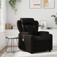 Detailed information about the product Massage Recliner Chair Black Faux Leather