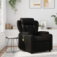 Detailed information about the product Massage Recliner Chair Black Faux Leather