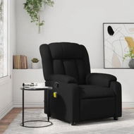 Detailed information about the product Massage Recliner Chair Black Faux Leather