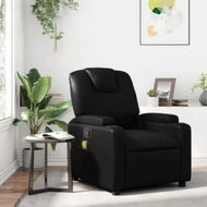 Detailed information about the product Massage Recliner Chair Black Faux Leather