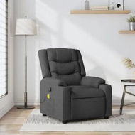 Detailed information about the product Massage Recliner Chair Dark Grey Fabric