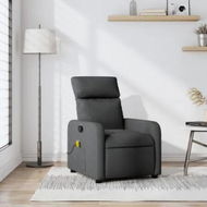 Detailed information about the product Massage Recliner Chair Dark Grey Fabric