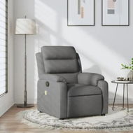 Detailed information about the product Massage Recliner Chair Dark Grey Fabric